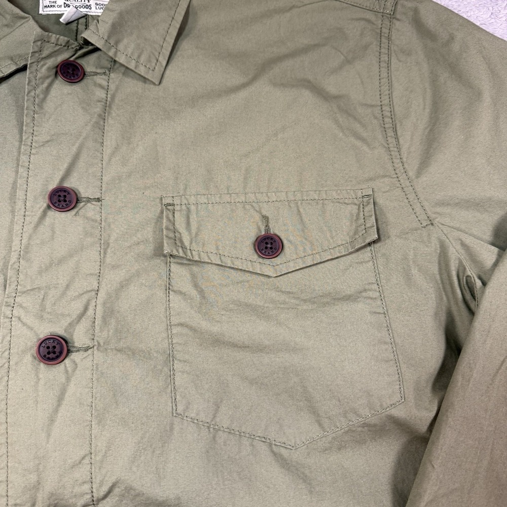 Lucky Brand Button Down Long Sleeve Shirt Jacket Shacket Sz XLarge Olive Green - Picture 4 of 11